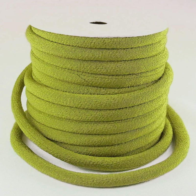 Solid Chirimen Fabric Cord - 1/3in Moegi Yellow-Green (Quantity) 1＝1yard