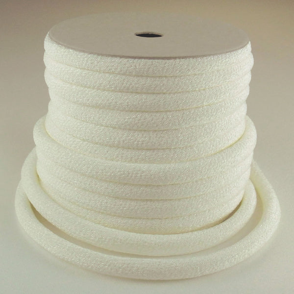 Solid Chirimen Fabric Cord - 1/3in White (Quantity) 1＝1yard