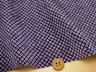 Pre-Cut Chirimen: Kanoko Dots on Purple
