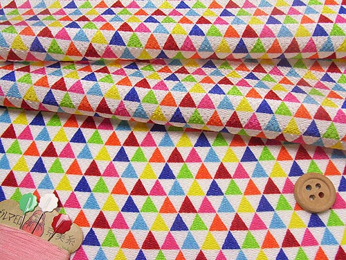 Pre-Cut Chirimen: Colorful Triangles