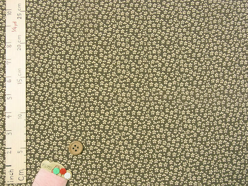 Tiny Cherry Blossoms in Brownish Gray (Length) 1＝0.25yard