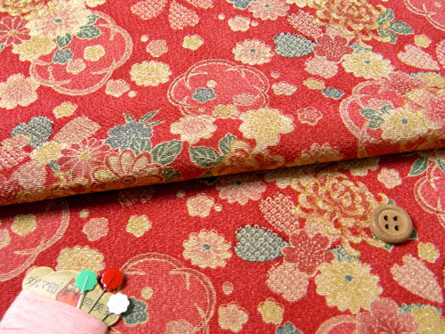 Flower Collection - Red (Length) 1＝0.25yard