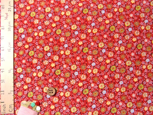 Kanzashi Candy Flowers - Red (Length) 1＝0.25yard