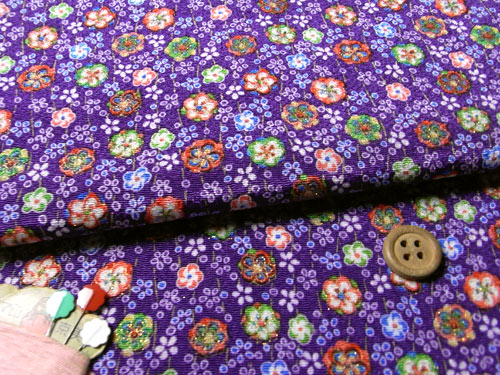 Kanzashi Candy Flowers - Purple (Length) 1＝0.25yard