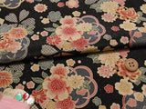 Flower Collection - Black (Length) 1＝0.25yard