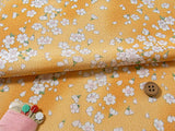 Cherry Blossom Shower in Yellow (Length) 1＝0.25yard