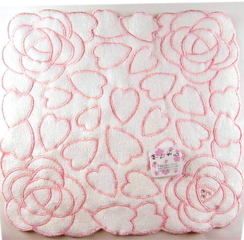 Hand Towel Made from Bamboo Fiber - Rose White/Pink