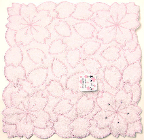 Hand Towel Made from Bamboo Fiber - Cherry Blossoms Pink