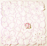 Hand Towel Made from Bamboo Fiber - Cherry Blossoms White