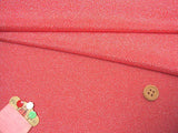 Dotted Wavy Pattern - Red (Length) 1＝0.25yard