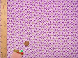 Asanoha Star Kaleidoscope Pattern - Purple (Length) 1＝0.25yard