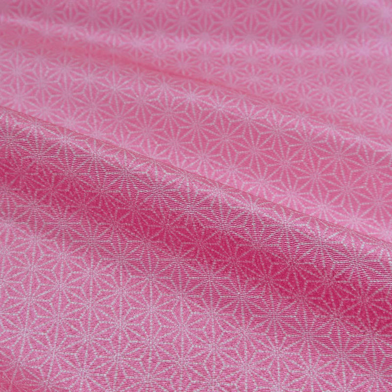 Dotted Asanoha Star Pattern on Pink (Length) 1＝0.25yard
