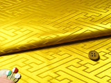 Jacquard Sayagata Pattern in Yellow (Length) 1＝0.25yard