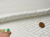 Jacquard Sayagata Pattern in White (Length) 1＝0.25yard