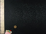 Rinzu Polyester : Mums on Black (Length) 1＝0.25yard