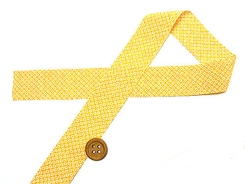 1.2in Ribbon: Dots - Yellow (Quantity) 1＝1yard