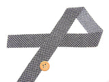 1.2in Ribbon: Dots - Black (Quantity) 1＝1yard