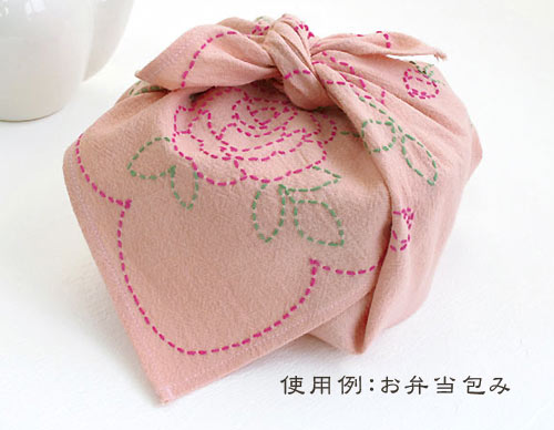 Sashiko Kit - Square Cloth Rose Frame