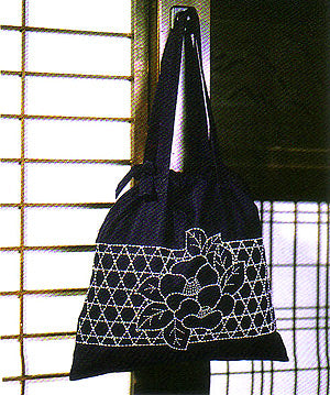 Sashiko Shoulder Bag Kit - Peony