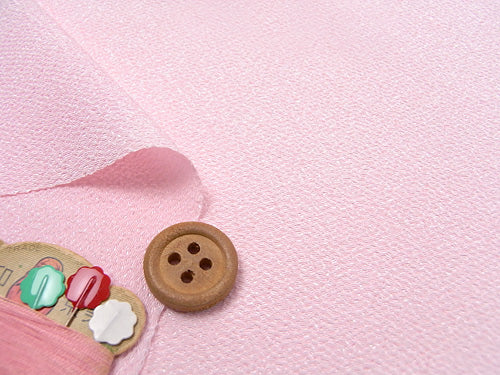 Polyester Chirimen - Baby Pink (Length) 1＝0.25yard