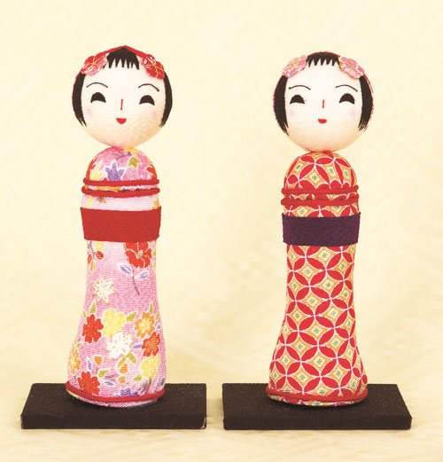 Chirimen Kit Japanese Kokeshi Dolls