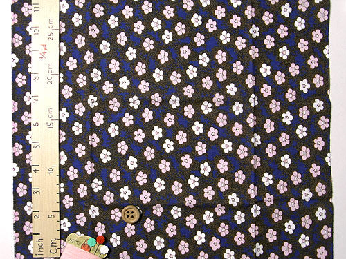 Tenugui Japanese Towel - Peonies on Blue