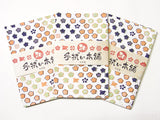 Tenugui Japanese Towel - Flowers & Plovers Orange/Blue