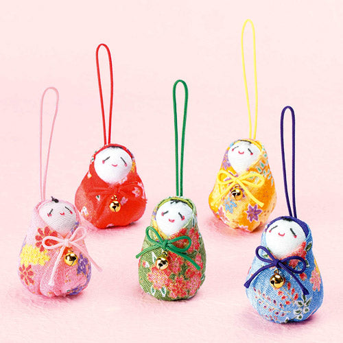 Chirimen Five Color Charms Kit - Gowned Babies (set of 5)