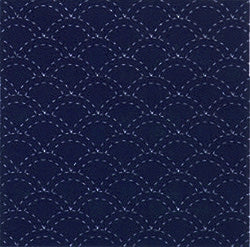 Preprinted Sashiko Cloth - Dotted Wave Pattern – Fabric Tales