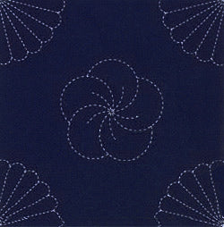 Preprinted Sashiko Cloth - Chrysanthemums